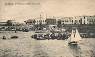 Gallipoli harbour Maypole on the sea