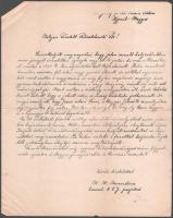 cca 1920 A Szent József és Szent Terézia Otthon kőnyomatos levele