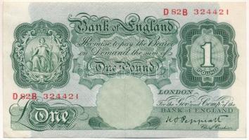 Nagy-Britannia 1948-1949. 1P "K.O. Peppiatt" T:F szép papír United Kingdom 1948-1949. 1 Pound "K.O. Peppiatt" C:F fine paper Krause P#369a