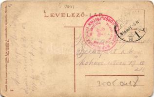 1916 Pöstyén, Piestany; "Mikor érkeztem - mikor elutaztam" humoros képeslap teli és üres p...