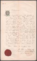 1870 Teológiai bizonyítvány Dulánszky Ferdinánd dékán saját kezű aláírásával