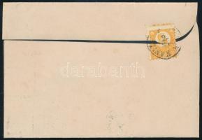 1873 Réznyomat 3kr + a hátoldalon bontásnál eltépett 2kr távolsági levélen "TÖRÖK KANIZSA"...