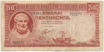 Görögország 1941. 50D T:F Greece 1941. 50 Drachmai C:F Krause P#168