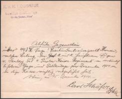 1914 K. u.k. Liquidatur - Carl Schäfer által aláírt igazolás