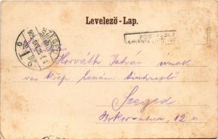 1905 Trencsénteplic, Trencianske Teplice; Kastély udvar, kádfürdők. Hermann Seibt kiadása / Kastellh...