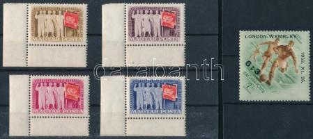 1949-1953 Szakszervezet (III.) ívsarki sor + Labdarúgó 6:3 bélyeg (7.400)