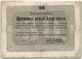 1848-49. "Kossuth bankók" 15kr (5x), 30kr (2x), 30kr "*" (3x), 1Ft (1x), 2Ft (3x...