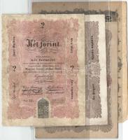 1848-49. "Kossuth bankók" 15kr (5x), 30kr (2x), 30kr "*" (3x), 1Ft (1x), 2Ft (3x...