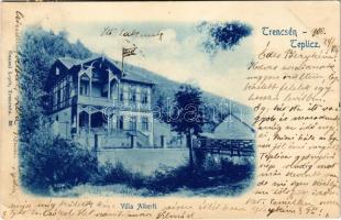 1900 Trencsénteplic, Trencianske Teplice; Alberti villa. Gansel Lipót kiadása / villa (EK)