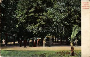 1906 Trencsénteplic, Trencianske Teplice; Park részlet / park (EK)
