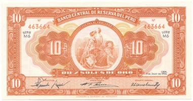 Peru 1956. 10S T:AU Peru 1956. 10 Soles de Oro C:AU Krause P#77