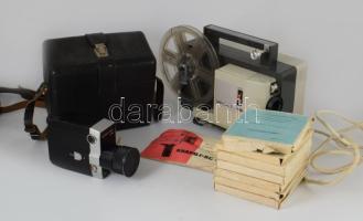 Szovjet filmvetítő gép, hozzá 7 darab szovjet mese film.