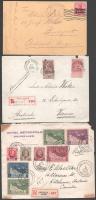Belgium 1888-1951 10 db küldemény, közte ajánlott, képeslap, díjjegyes is