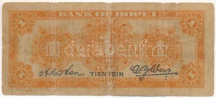Kína 1934. 1Y "Bank of Hopei / Tiencsin" T:VG
China 1934. 1 Yuan "Bank of Hopei / Ti...