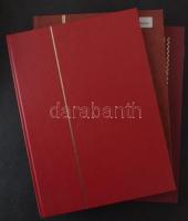 3 db A/4 berakóban magyar bélyegek, másodpéldányokkal, közte sorok, darabok