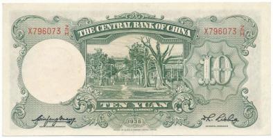 Kína 1936. 10Y "Central Bank of China" T:AU
China 1936. 10 Yuan "Central Bank of Chi...