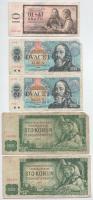 Csehszlovákia 1960. 10K "L" + 1961. 100K (2xklf) "P" "X" + 1988. 20K (2x) T:F-G Czechoslovakia 1960. 10 Korún "L" + 1961. 100 Korún (2xdiff) "P" "X" + 1988. 20 Korún (2x) C:F-G