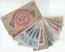 Vegyes, 16db-os magyar és külföldi bankjegytétel, benne Románia, Kína, Bulgária, Német Birodalom T:F...