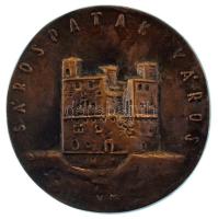 Varga Miklós (1928-2018) DN. "Sárospatak város" egyoldalas, öntött bronz emlékérem (105mm) T:AU