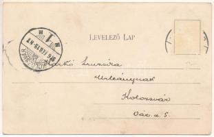 1906 Ungvár, Uzshorod, Uzhhorod, Uzhorod; Kir. katolikus főgimnázium. Völgyi József kiadása / Cathol...