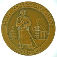 1970 k. "Lenin Kohászati Művek Diósgyőr" egyoldalas bronz emlékérem (50mm) T:AU