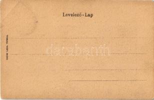 Versec, Werschetz, Vrsac; 1848-as honvéd emlékszobor. Kehrer Lajos kiadása, szecessziós litho keret ...