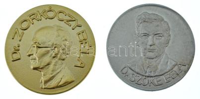 1982. "Dr. Szőke Béla / Szerszámszerkesztő géptervező - 1982. VII. 24-27 - 5" kétoldalas Al emlékérem (49mm) + 1983. "Dr. Zorkóczy Béla / Hőkezelési szeminárium X - 1983 X 26-28" kétoldalas Al emlékérem (50mm) T:AU