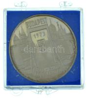 Csucs Viktória (1934-1993) 1973. "Pest - Buda - Óbuda - 1873 / Budapest 1973 - Pro memor urbe centen" Ag emlékérem ÁPV tokban (25,5g/0.835/42,5mm) T:UNC (eredetileg PP) patina