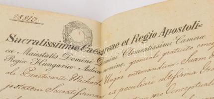 1829 Buda rendkívüli támogatás 400 forint összegben Ungár Mihály királyi fogalmazónak. Skultéty Fere...