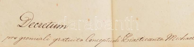 1829 Buda rendkívüli támogatás 400 forint összegben Ungár Mihály királyi fogalmazónak. Skultéty Fere...