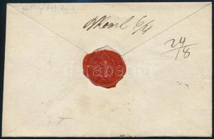 1843 Franco tértivevényes ajánlott levél "BEODRA" - Pest