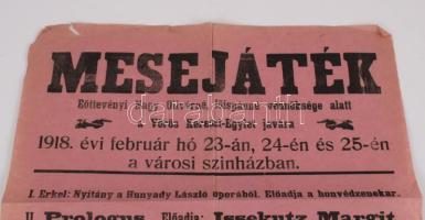 1918 Lugos színházi előadás plakátja 30x60 cm