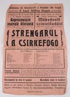 1926 Lugos színházi előadás kétnyelvű plakátja 30x50 cm