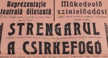 1926 Lugos színházi előadás kétnyelvű plakátja 30x50 cm