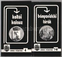 EMKE Füzetek 4,7-8. Koltói kalauz. Bányavidéki túrák. Térkép-mellékletekkel. Nagybánya, 1994, 1995. Kiadói papírkötés, jó állapotban.
