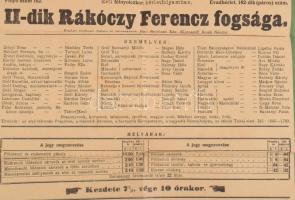 1914 Temesvár, a magyar szabadságharcz 66-dik évfordulója emlékére, díszelőadás plakátja. 30x44 cm