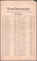 1881 Krassó-Szörénymegye legtöbb adótfizető bizottsági tagjainak névrrosa. (Virilisek) 4 p.