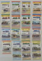 Vasút motívum gyűjtemény tengerentúli teljes sorokkal, több postatisztával 8 lapos A4-es berakóban