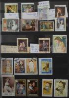 Gyermekfestmény motívum gyűjtemény sok potatisztával, teljes sorokkal, blokkokkal, 8 fekete lapos A4...