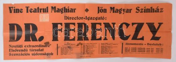 ca 1925 Lugos, színházi plakát 47x31 cm