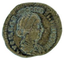 Római Birodalom 164-182 / Lucilla / Róma / Denarius Ag (3,22g) T:XF,VF Roman Empire 164-182 / Lucilla / Rome / Denarius Ag "LVCILLAE AVG ANTONINI AVG F / CONCORDIA" Concordia seated left, holding patera and resting her arm on a statue of Spes, cornucopiae beneath the chair (3,22g) C:XF,VF RIC III 757, Seaby RSC II 6