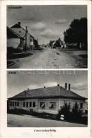 1952 Vasszentmihály, iskola, utcarészlet. Özv. Horváth Richárdné kiadása (EK)