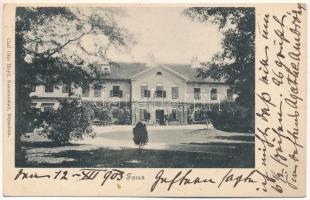 1903 Tanakajd, Tana (Vas); Ambrózy kastély. Rajta Ambrózy Lajosné Erdődy Ágota grófnő (1839-1914) levele. Carl Otto Hayd Kunstanstalt / castle. Letter of the owner (fa)