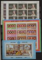 Szép külföldi motívum anyag másodpéldányokkal, sok tengerentúlival külföldi cseréből, 8 vastag feket...