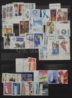 Szép külföldi motívum anyag másodpéldányokkal, sok tengerentúlival külföldi cseréből, 8 vastag feket...