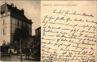 Temesvár, Timisoara; Józsefvárosi pályaudvar, vasútállomás / Iosefin railway station (non PC) (EK)