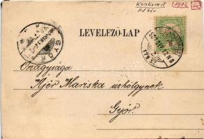 1902 Kecskemét, Fő tér, Kávécsarnok, Witz Antal húscsarnoka, Dávid Bertalan, Zollner József, Grünbla...