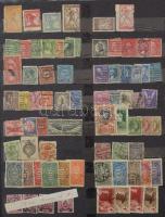 Sok száz régi külföldi bélyeg, 12 vastag fekete lapos nagy berakóban, sok tengerentúlival