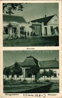 1944 Bácsgyulafalva, Telecka; községháza, utcarészlet, üzlet, Dörner János vegyeskereskedése és saját kiadása / town hall, shop (EK)