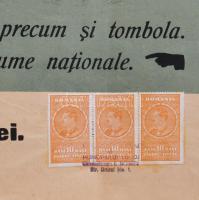 1935 Lugos a román egység ünnepsége nagy méret grafikus plakát, hajtásnál, szakadásokkal 60x90 cm